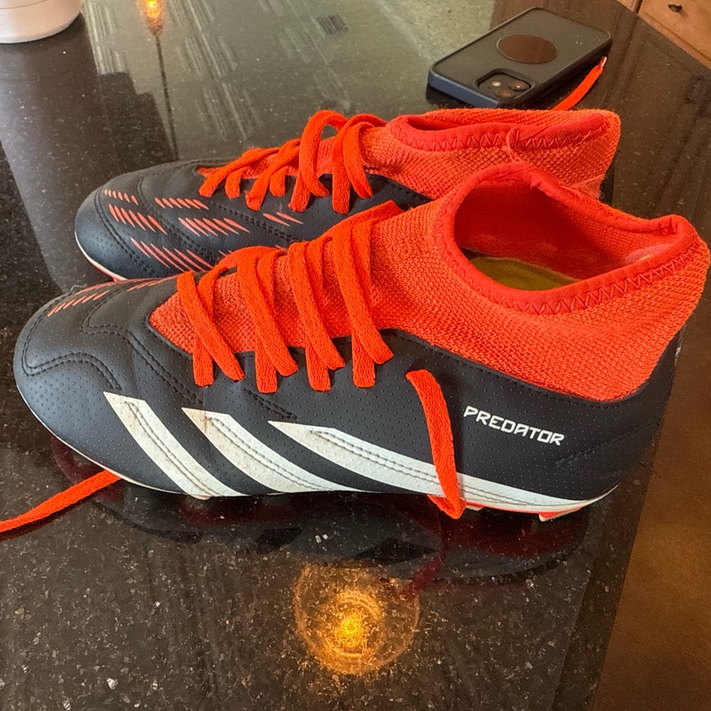 Adidas Predator Kids Soccer Cleats - Black and Orange